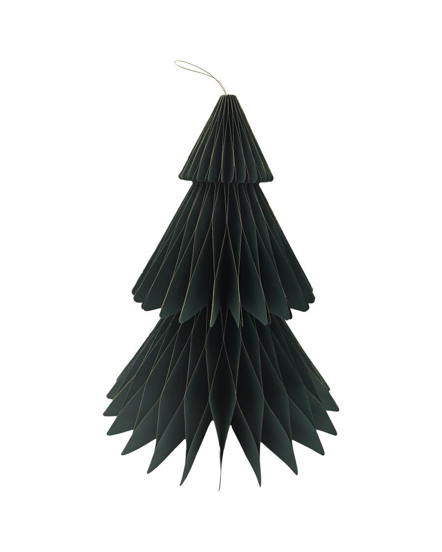 Deko-Papiertanne Weihnachten grün
