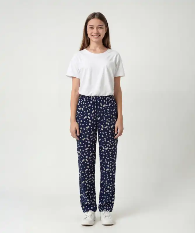 Pohodlné viskózové kalhoty