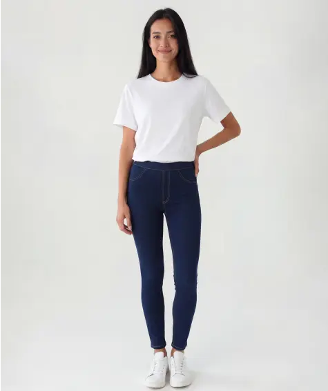 Dunkelblaue Jeggings