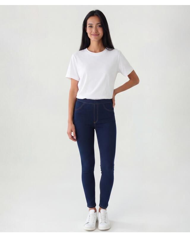 Jeggings femme, jean foncé (KiK Dunkelblaue Jeggings (jeansblau dunkel)) — KiK, produit allemand authentique au Maroc