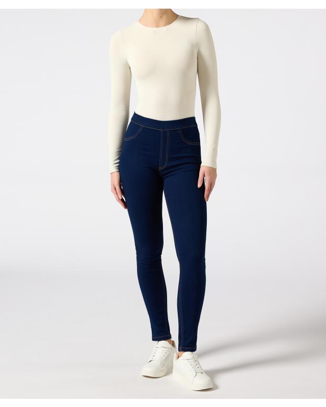 Jeggings femme, jean foncé (KiK Dunkelblaue Jeggings (jeansblau dunkel)) — KiK, produit allemand authentique au Maroc