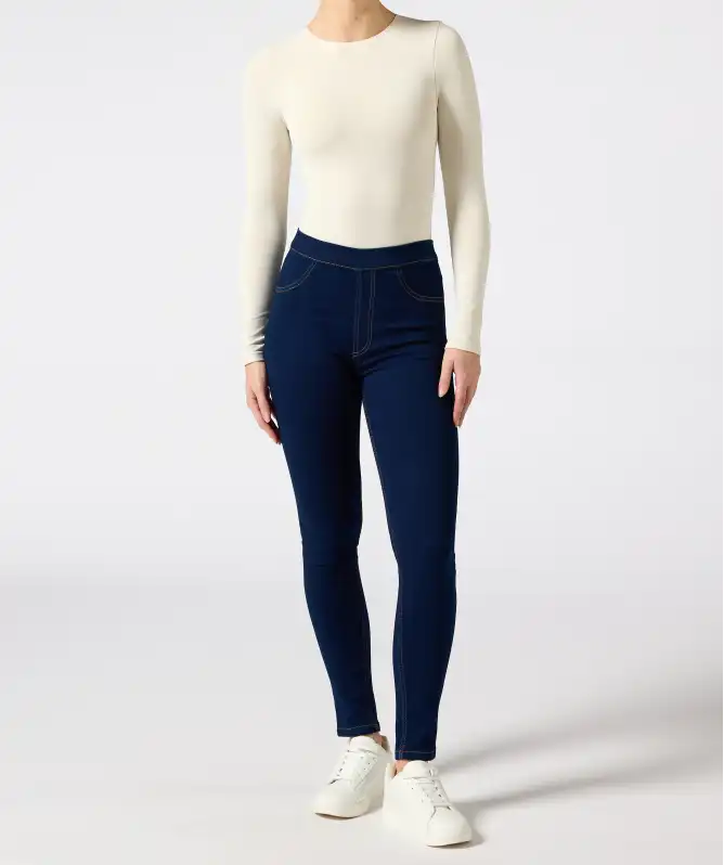 Dunkelblaue Jeggings