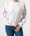 Sweatshirt Herzen weiß