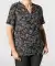 Bluse Blumenmuster schwarz bedruckt