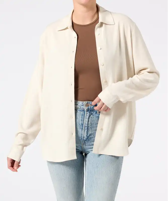 Bluse mit Leinenanteil