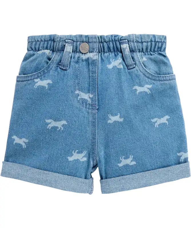 Baby spijker korte broek met paarden