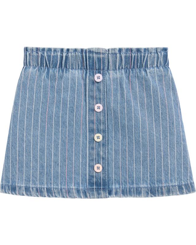 Jupe en jean à fines rayures bébé fille, bleu jean (KiK Jeansrock mit feinen Streifen (jeansblau)) — KiK, produit allemand authentique au Maroc