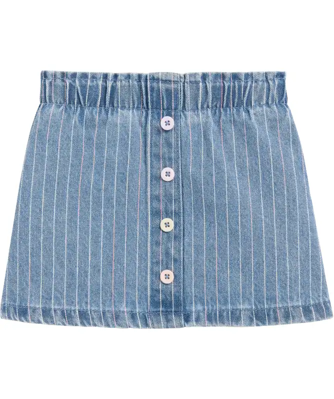 Jeansrock mit feinen Streifen