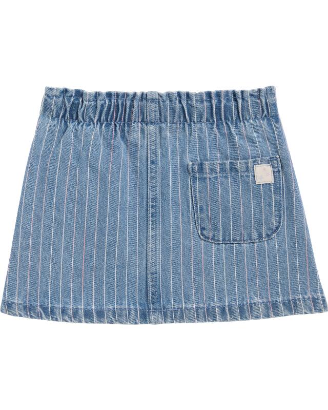 Jupe en jean à fines rayures bébé fille, bleu jean (KiK Jeansrock mit feinen Streifen (jeansblau)) — KiK, produit allemand authentique au Maroc