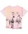 T-Shirt Pferde hellrosa