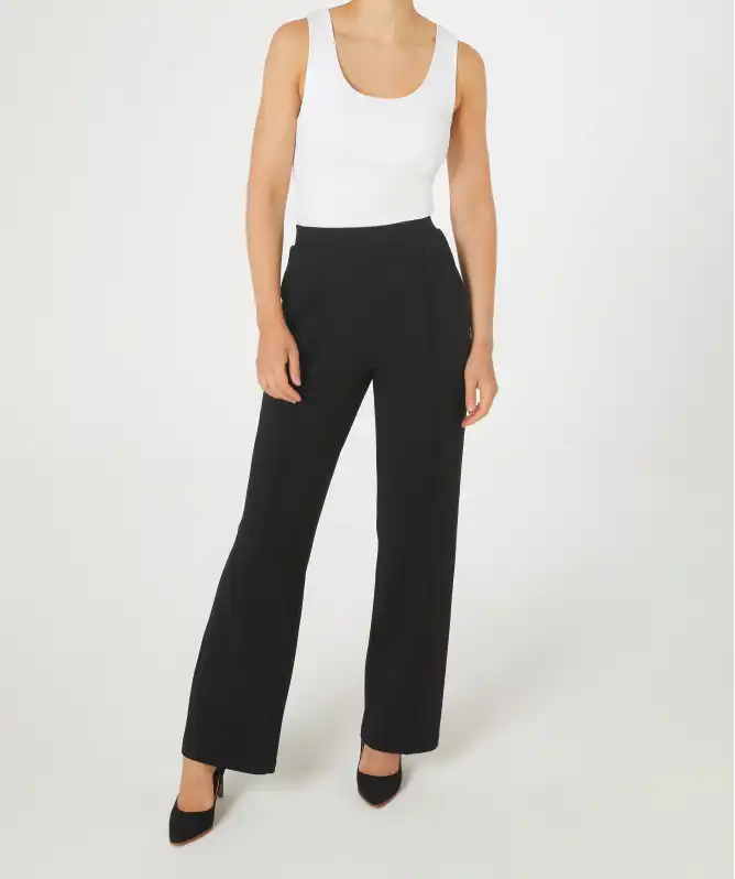 Palazzo broek met biezen