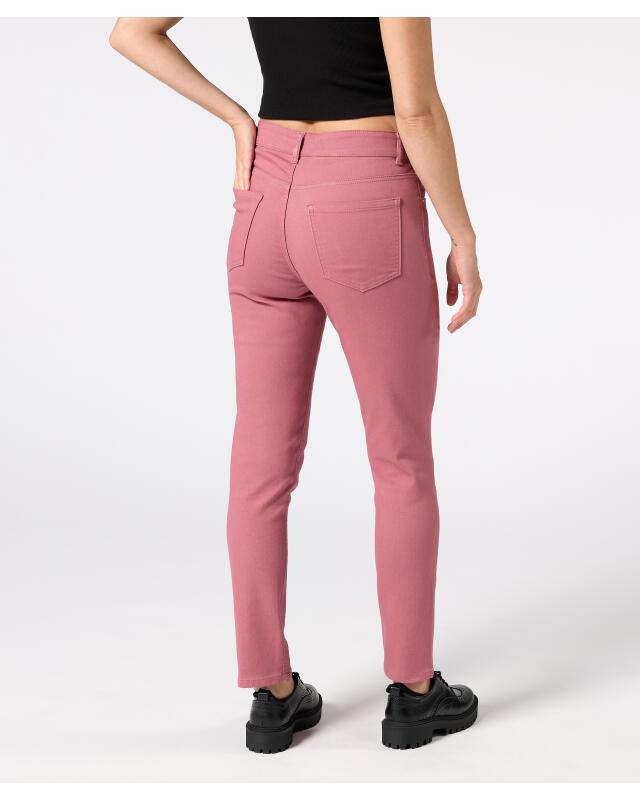 Pantalon en twill taille haute femme, rose foncé (KiK Twillhose mit hoher Leibhöhe (dunkelrosa)) — KiK, produit allemand authentique au Maroc