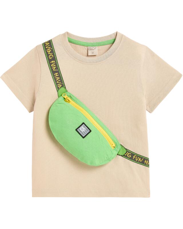 T-shirt à poche appliquée garçon, crème (KiK T-Shirt mit Taschen-Applikation (creme)) — KiK, produit allemand authentique au Maroc