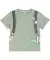 Kinder T-shirt met rugzakprint lichtkaki