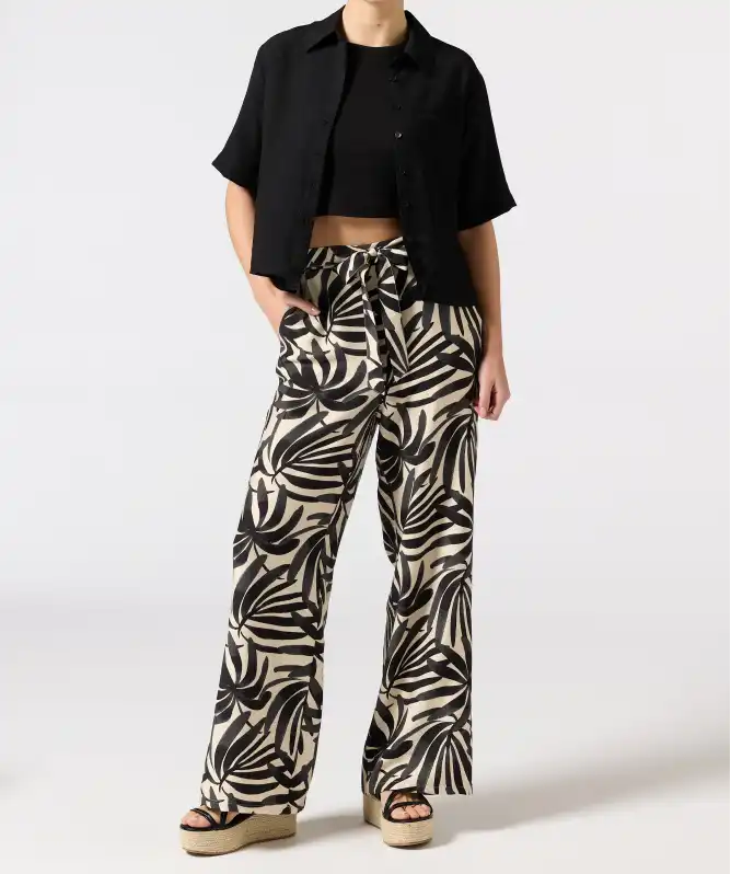 Palazzo broek met riem