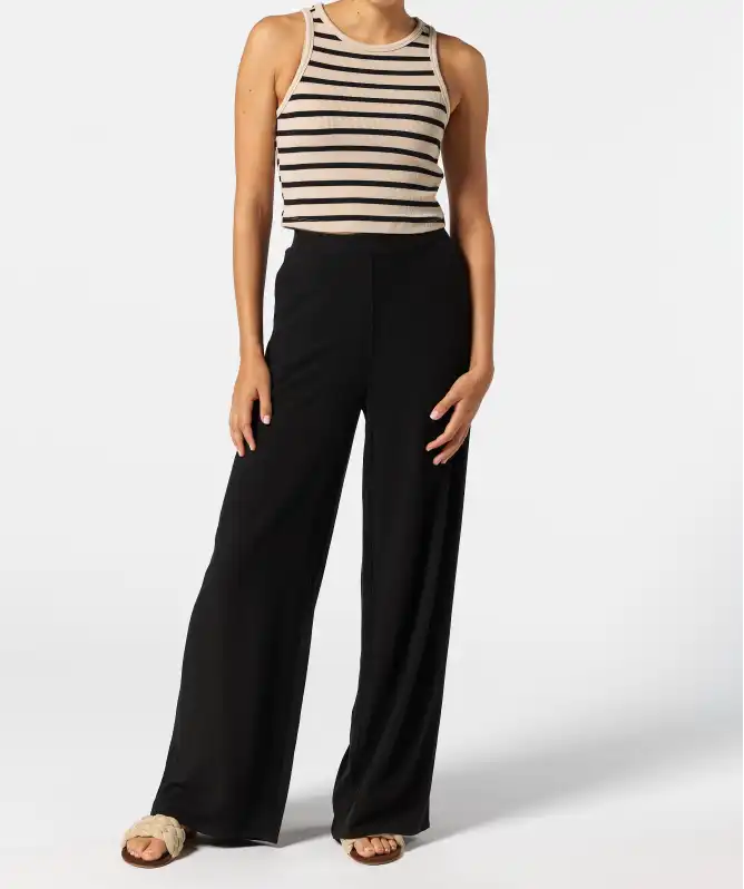 Palazzohose mit Leinenanteil