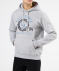 Sweatshirt mit Kapuze grau melange