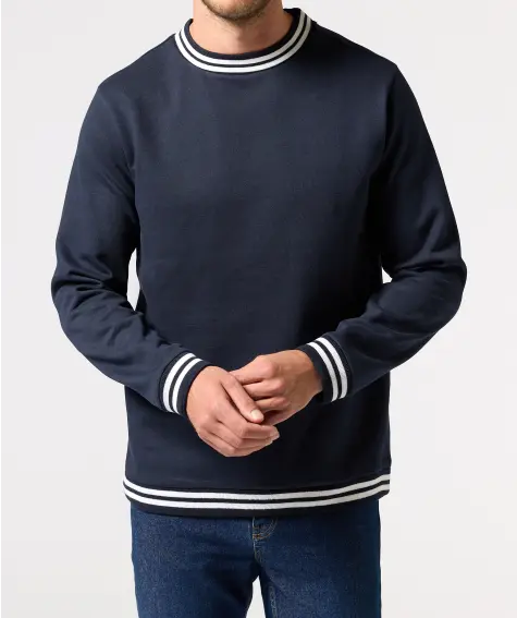 Sweatshirt mit Kontraststreifen