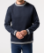 Sweatshirt mit Kontraststreifen dunkelblau