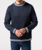 Sweatshirt mit Kontraststreifen dunkelblau