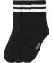 Tennissocken mit Kontraststreifen schwarz