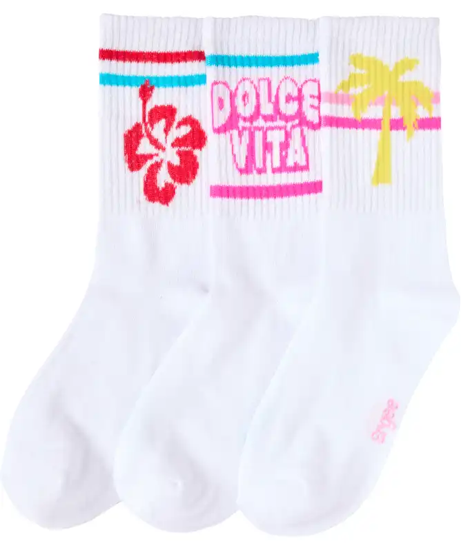 Tennissocken mit Streifen am Schaft