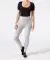Basic legging licht grijs gemeleerd