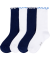 Socken mit Wellenrand weiß