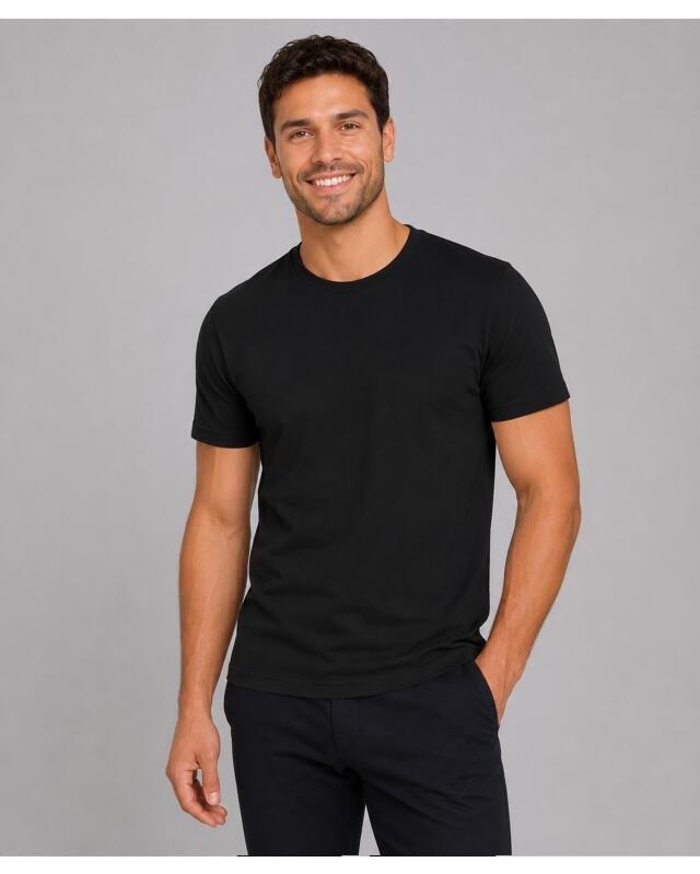 Basic T-shirt for men, black (KiK Basic T-Shirt (schwarz)) — KiK, authentic German product in Morocco