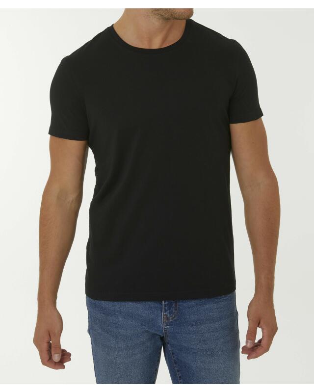 Basic T-shirt for men, black (KiK Basic T-Shirt (schwarz)) — KiK, authentic German product in Morocco