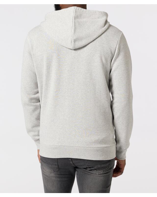 Basic zip-up sweat jacket for men, grey marl (KiK Basic Sweatjacke (grau melange)) — KiK, authentic German product in Morocco