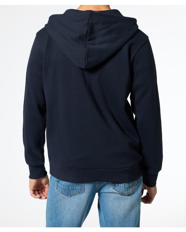 Basic zip-up sweat jacket for men, navy (KiK Basic Sweatjacke (dunkelblau)) — KiK, authentic German product in Morocco