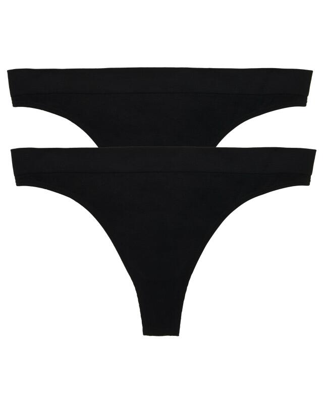 Thongs for women, black (KiK Schwarze Strings (schwarz)) — KiK, authentic German product in Morocco