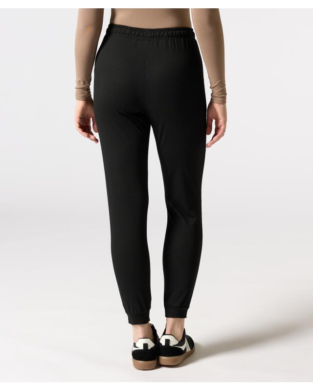 Pantalon de jogging à cordon de serrage femme, noir (KiK Jogginghose mit Tunnelzug (schwarz)) — KiK, produit allemand authentique au Maroc