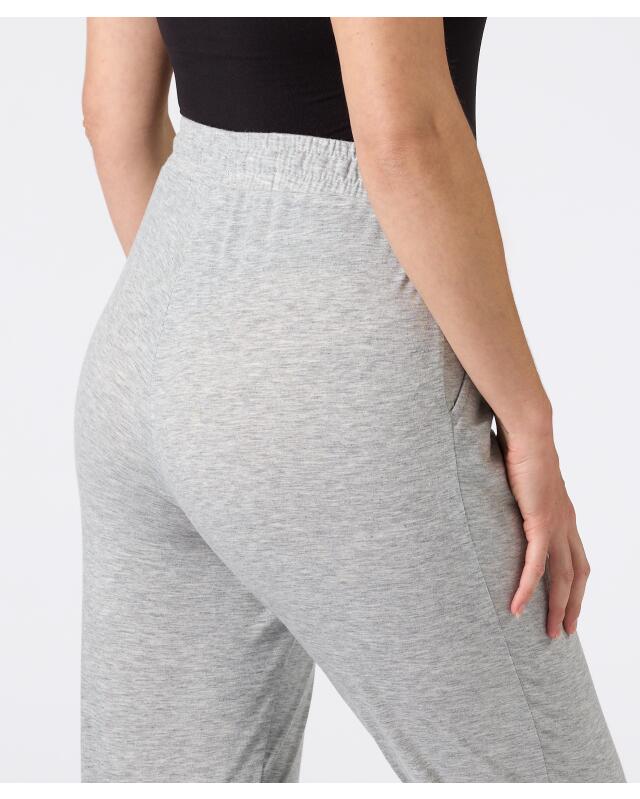 Joggers with drawstring for women, light grey marl (KiK Jogginghose mit Tunnelzug (hellgrau melange)) — KiK, authentic German product in Morocco