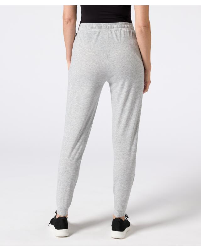 Joggers with drawstring for women, light grey marl (KiK Jogginghose mit Tunnelzug (hellgrau melange)) — KiK, authentic German product in Morocco