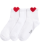 Sokken met hartdetail wit