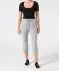 Capri casual broek licht grijs gemeleerd