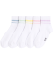 Kurzschaftsocken mit Streifen weiß/gelb