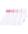 Kurzschaftsocken mit Streifen weiß/rosa