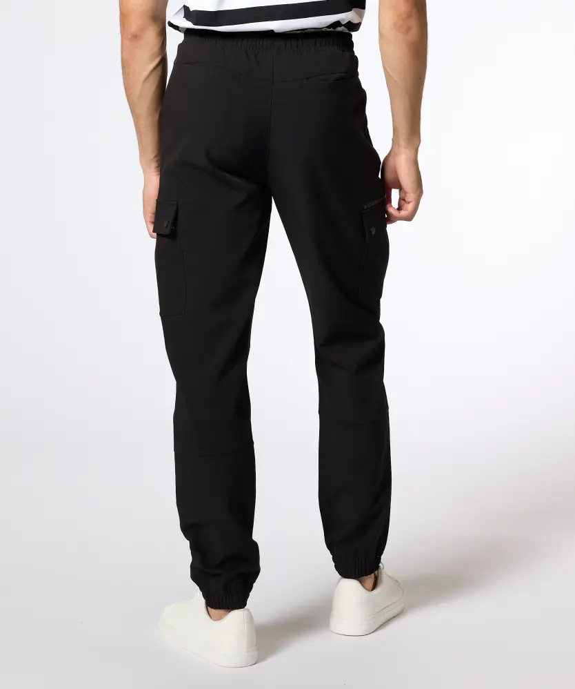 Heren effen wijde pijpen pak broek casual mode baggy broek, Kaki, M
