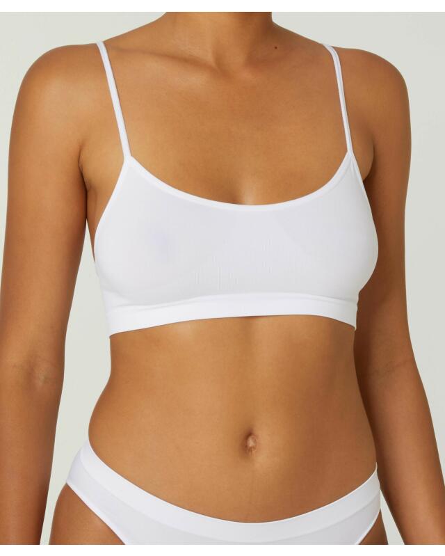 Brassière sans coutures femme, blanc — KiK, produit allemand authentique au Maroc