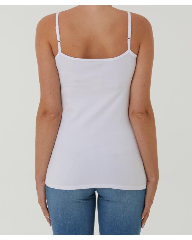 Undershirt with thin straps for women, white (KiK Unterhemd mit schmalen Trägern (weiß)) — KiK, authentic German product in Morocco