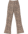 Broek bootcut luipaard lichtbruin