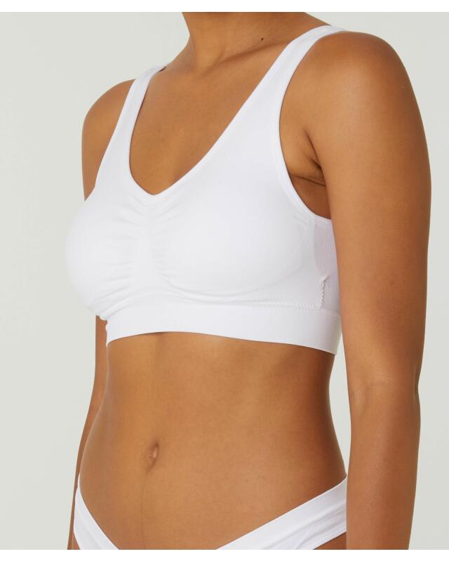 Brassière basique femme, blanc — KiK, produit allemand authentique au Maroc