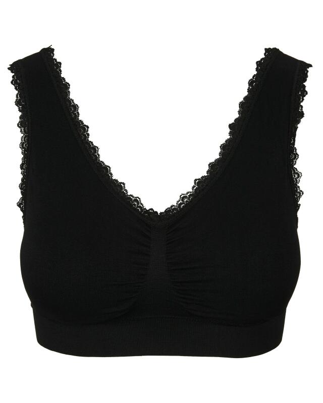 Brassière en dentelle femme, noir (KiK Bustier mit Spitze (schwarz)) — KiK, produit allemand authentique au Maroc