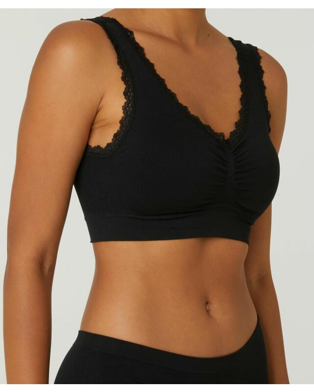 Brassière en dentelle femme, noir — KiK, produit allemand authentique au Maroc