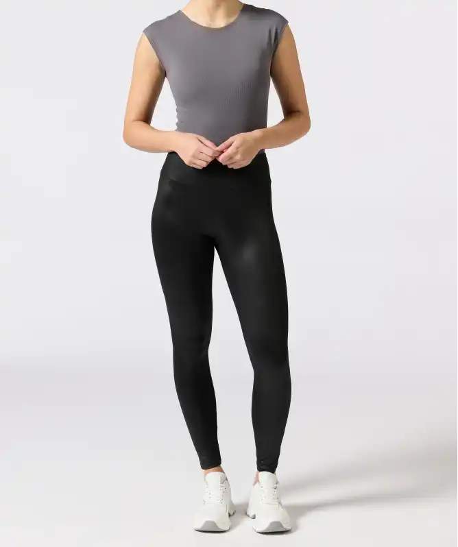 Legging in lederlook