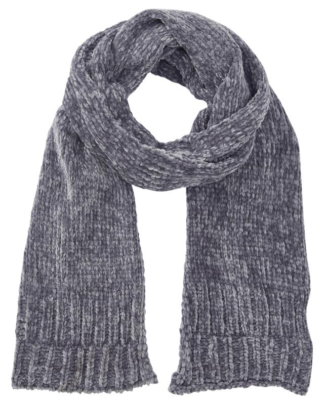 Écharpe en chenille femme, gris (KiK Chenille-Schal (grau)) — KiK, produit allemand authentique au Maroc