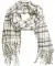 Karierter Schal weiß/schwarz